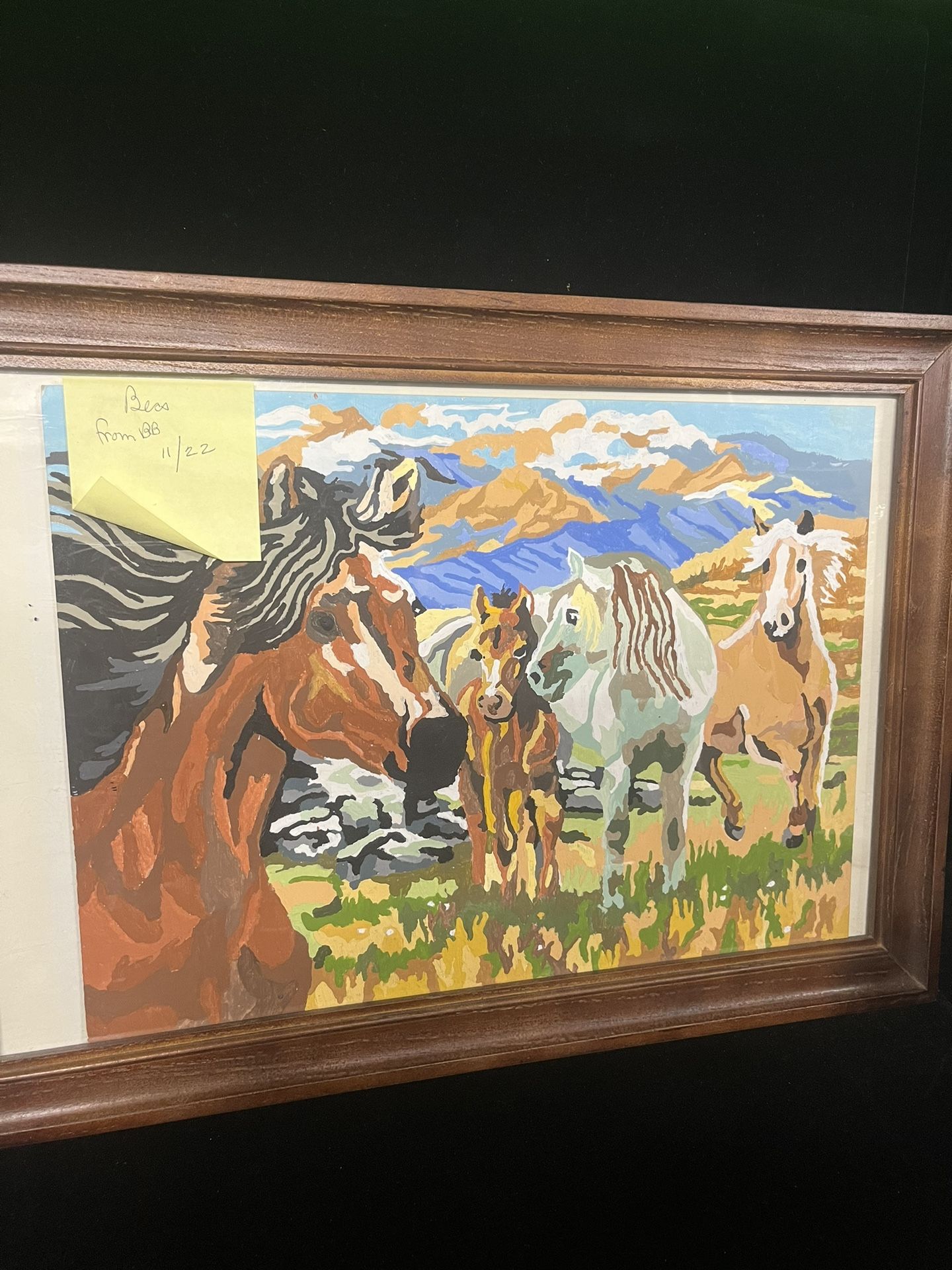 Framed Horse Panting / Print 