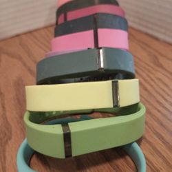  (10) Different Color Fitbit Bands They Came As A Kit But We're Never Used