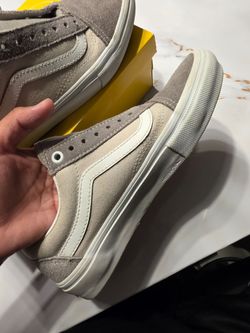 Vans Sk8-Hi Gray Suede Canvas Sneakers