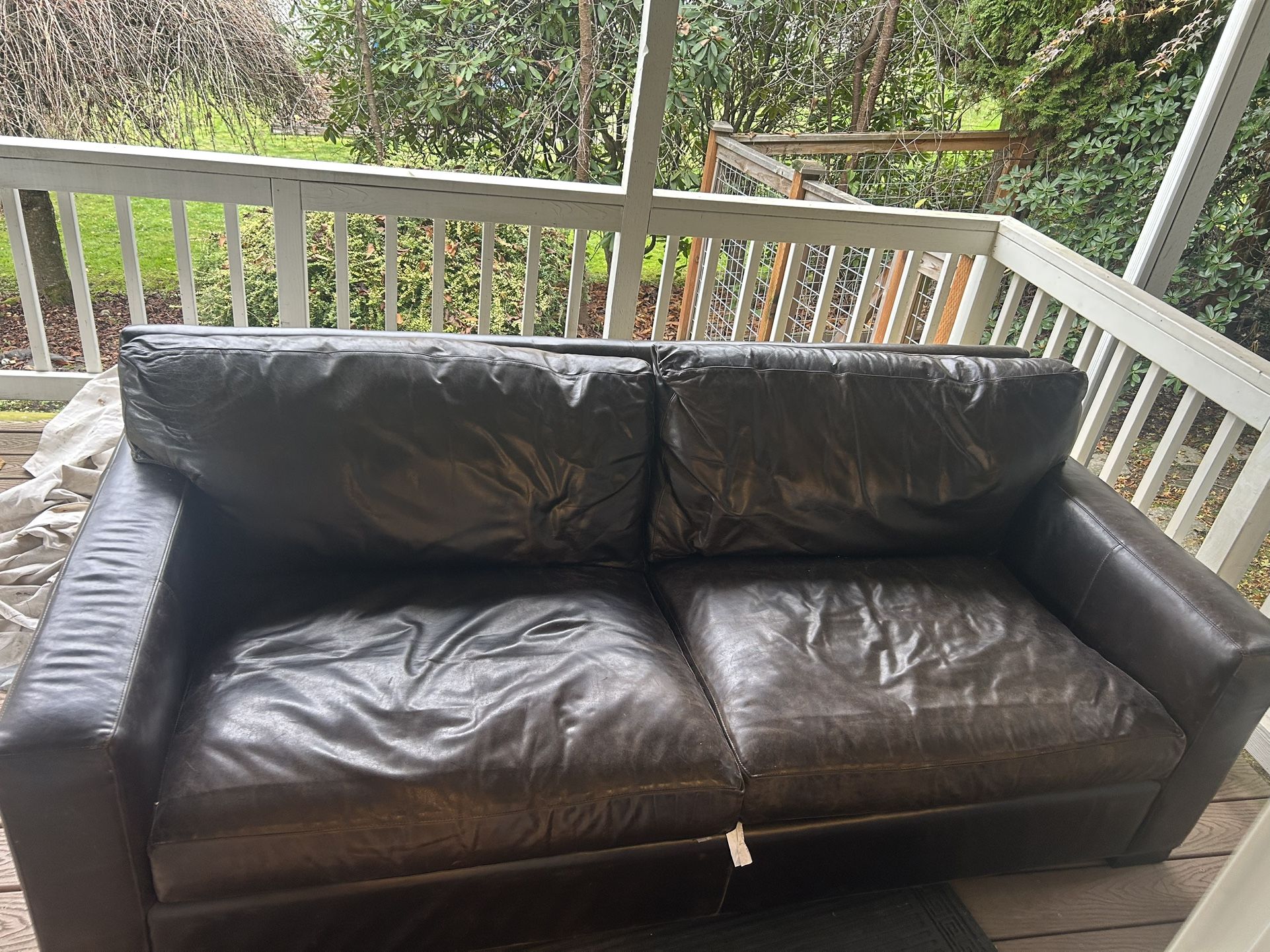 Crate And Barrel Leather Couch