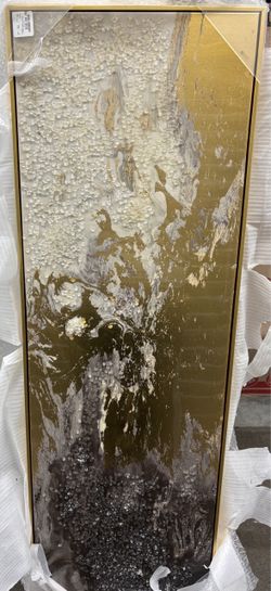 NEW –NEVER USED! Beautiful large contemporary abstract wall art purchased from HomeGoods