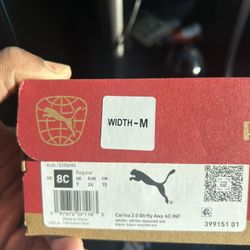 White Puma W/ Pink Butterfly’s