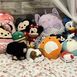 Squish Mellows And Disney Stuffed Animals