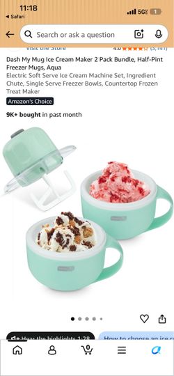 Dash ice cream maker