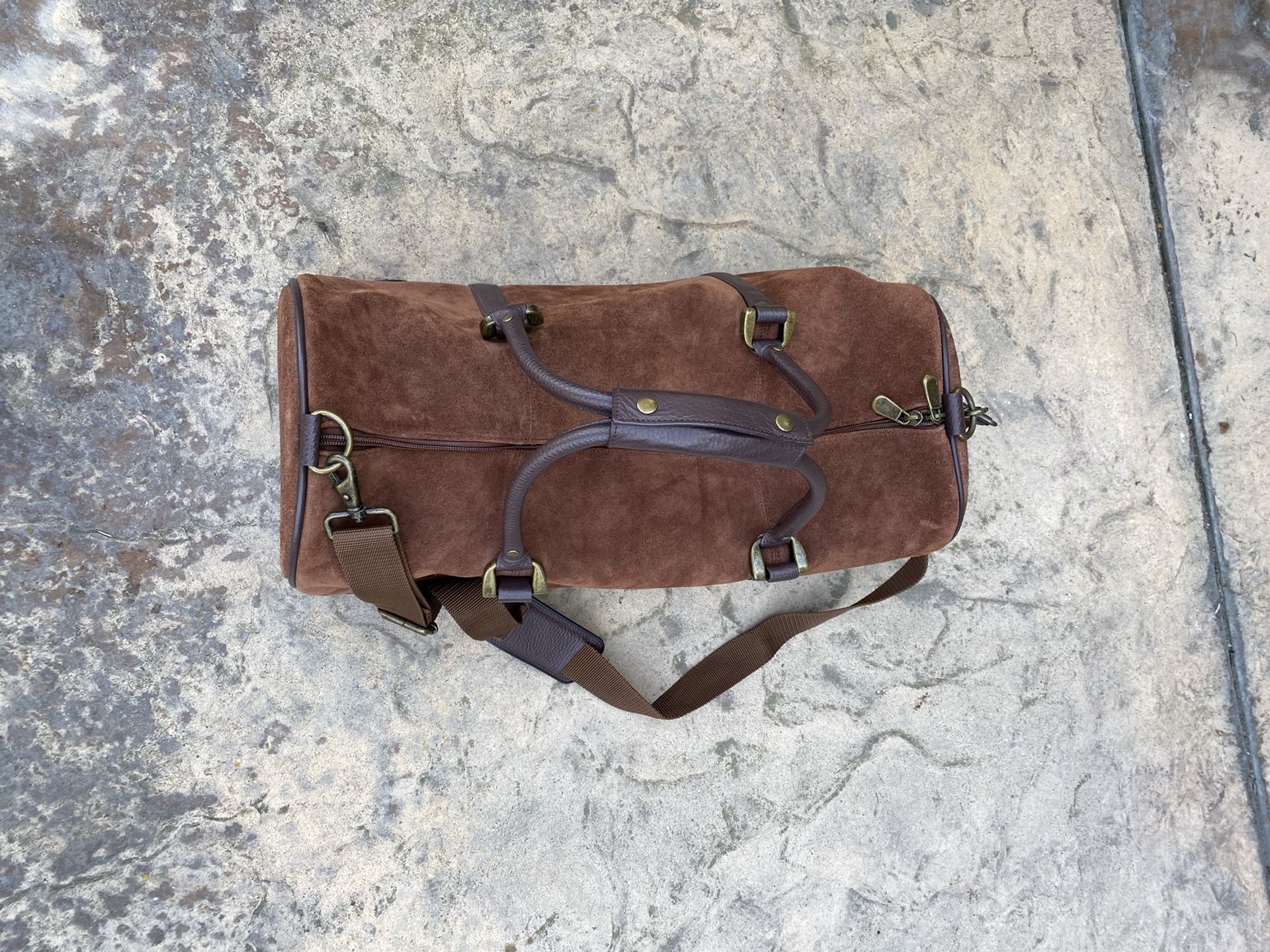 Suede Duffle Bag