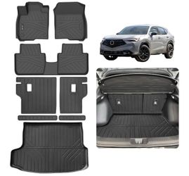 New Floor Mat for 2025 2026 Acura ADX Trunk Mat & Backrest Mat，TPE All-Weather Set Cargo Liners Covering The Backrest, Custom Fit Non Slip-car mats Ac