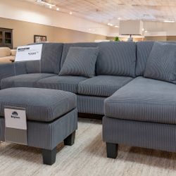 🛋️ NEW!! L Shaped Sectional Ottoman INCLUDED! STILL IN BOX 📦 