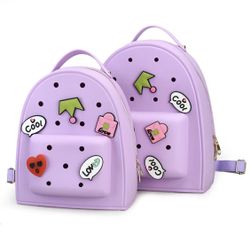 Two Crocs Backpacks Charms Jibbitz