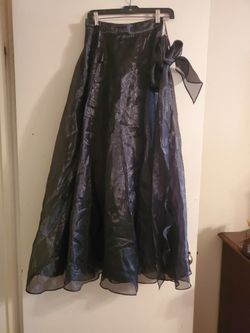 Elegant Black Organza Skirt.  Size 4.  This Is The Long Version Of The Little Black Dress For Holiday Celebrations.