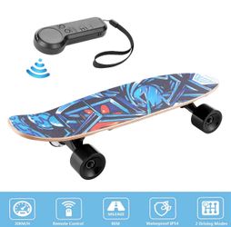 Powerful Electric Skateboard with 3 Speeds, Wireless Remote Control, and Durable Maple Deck - Perfect Gift for Adults and Teens