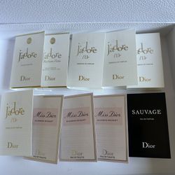 dior perfume samples lot, 10 Pieces. All New