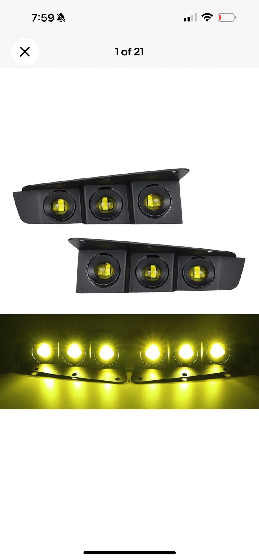 LED Fog Lights for 2021 2022 2023 Ford Bronco 2/4-Door, Front Lower Bumper Fog Light Kit with Bracket, White Daytime Running Light Assemble Accessorie