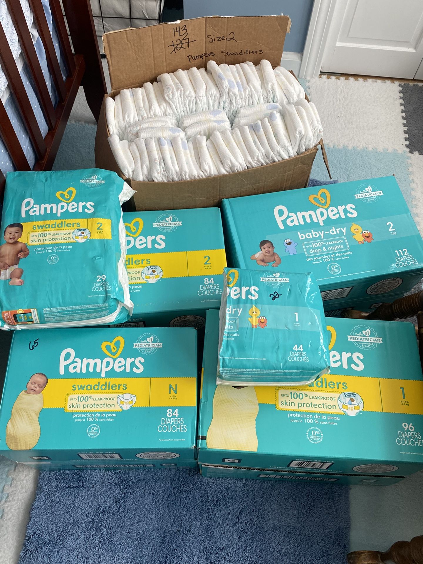 Multi Sizes Of Pampers Diapers