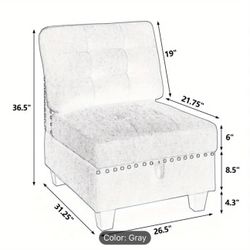 Gray Ultra Modern Sectional Sofa