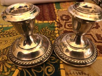 Sterling Silver Candle Stcks stamped