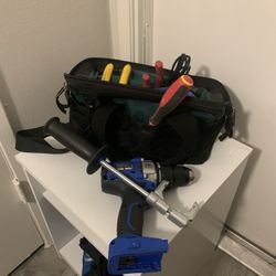 Hand Tools And Bag And Drill