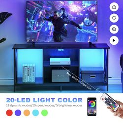 TvStand w/LED Lights & Power Outlet