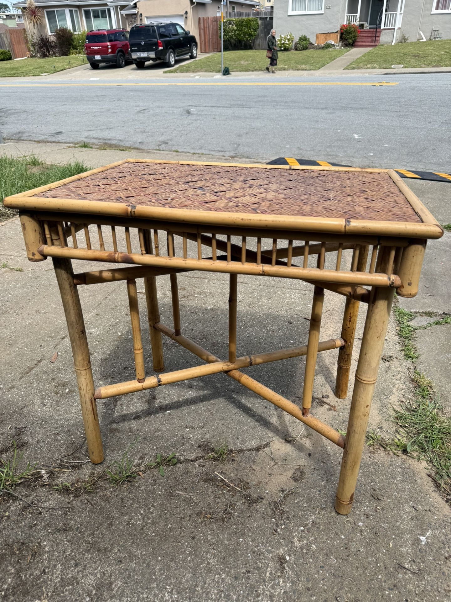 Small Bamboo Side Table