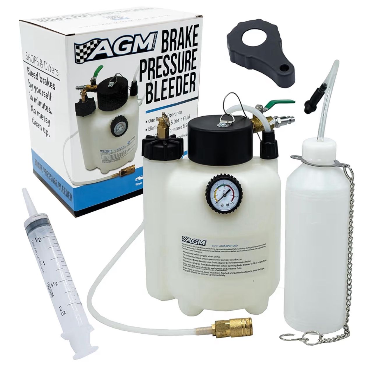 3L Capacity Professional Pressure Vacuum Brake Bleeder Kit