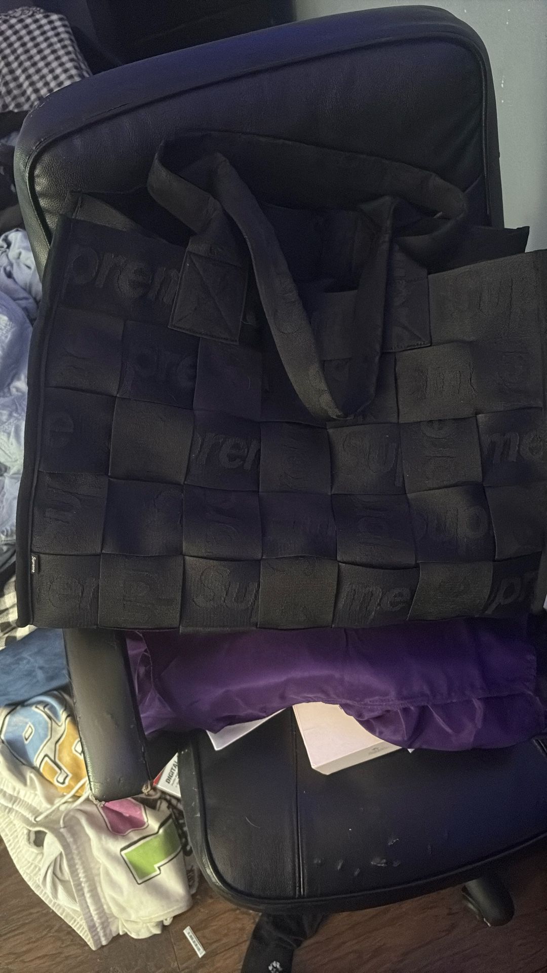 Designer Supreme Large Woven Tote