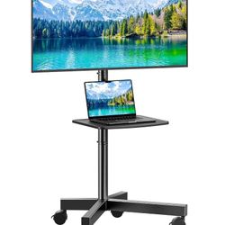 Mobile Tv Stand With Mount Holds Up To 65in New 