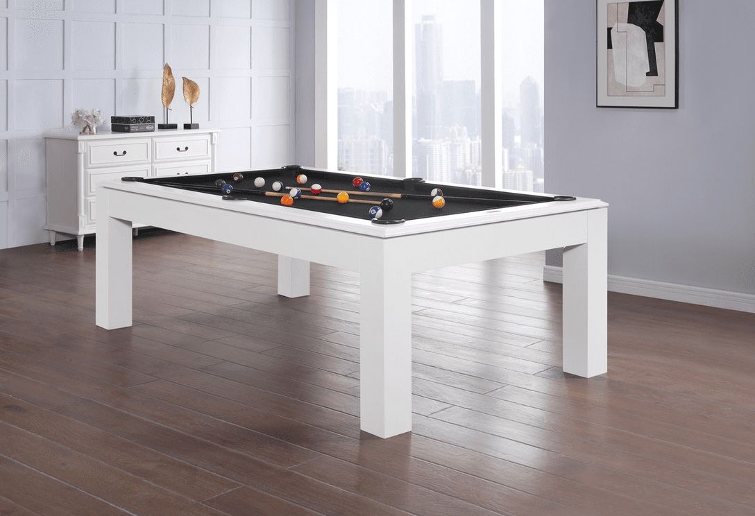 Yarmouth Pool Table with Dining Top - White