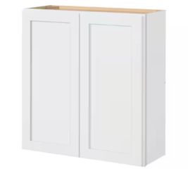 Avondale 33 in. W x 12 in. D x 36 in. H Ready to Assemble Plywood Shaker Wall Kitchen Cabinet in Alp
