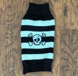 Dog🐾Pet Skull☠️Bones Striped Knit Sweater