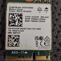 AX201NGW WiFi 6 Card, M.2 Laptop 2.4Gbps 802.11ax. AX201 Wireless Card 11AX