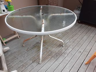 Table - Outdoor, Round, Glass Top