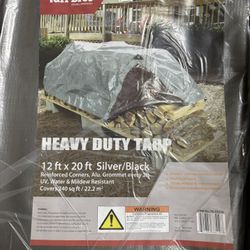 12x20 Tarp Gray (Carpa Gris) New