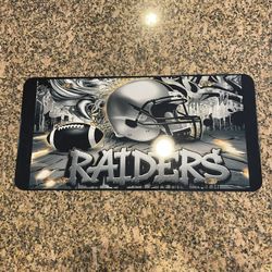 NFL RAIDERS ALUMINUM LICENSE PLATE ART
