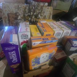 Lot of Assorted Cereal Boxes