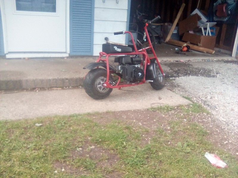Running Mini Bike With A Muffler