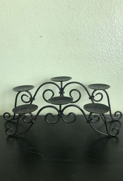 Metal candle holder decor