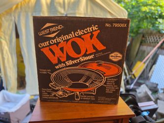 Vintage West Bend Electric Wok w/ SilverStone – Model 79506X (New in Box)
