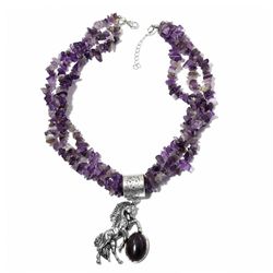 Necklace with horse pendant