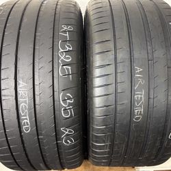 2 Tires 325 35 23 Michelin Pilot Sport 4s No Repairs 