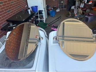 Two oval mirrors