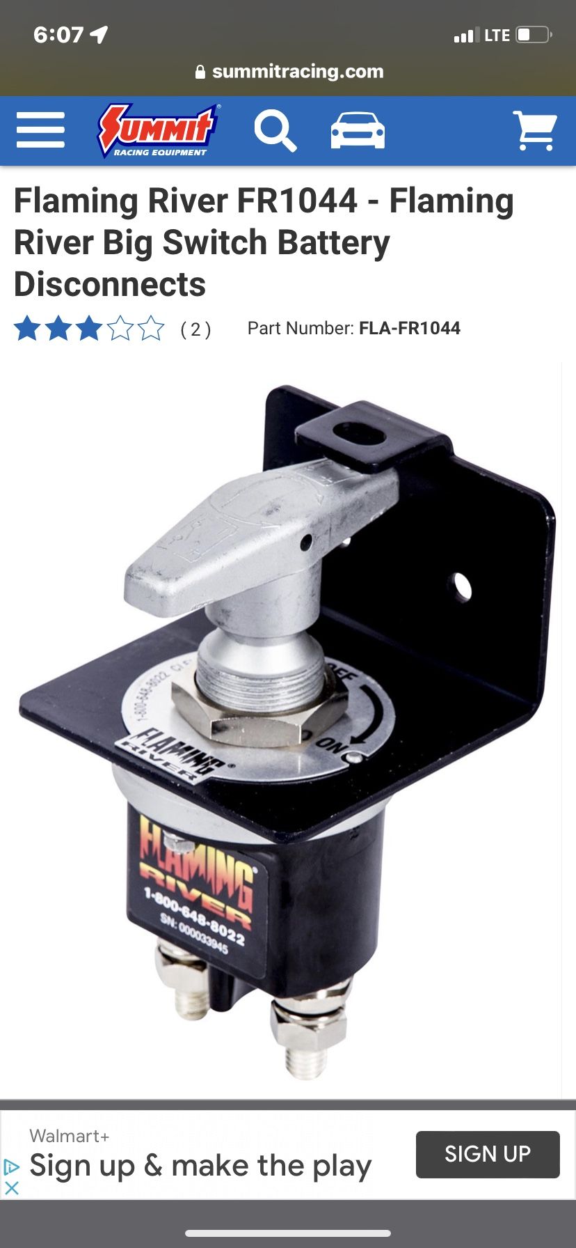 Flaming River Big Switch W/lock out Xl Studs