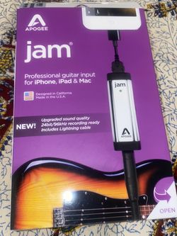 Apogee Jam Professional recording Input for Apple iphone, ipad and macbook