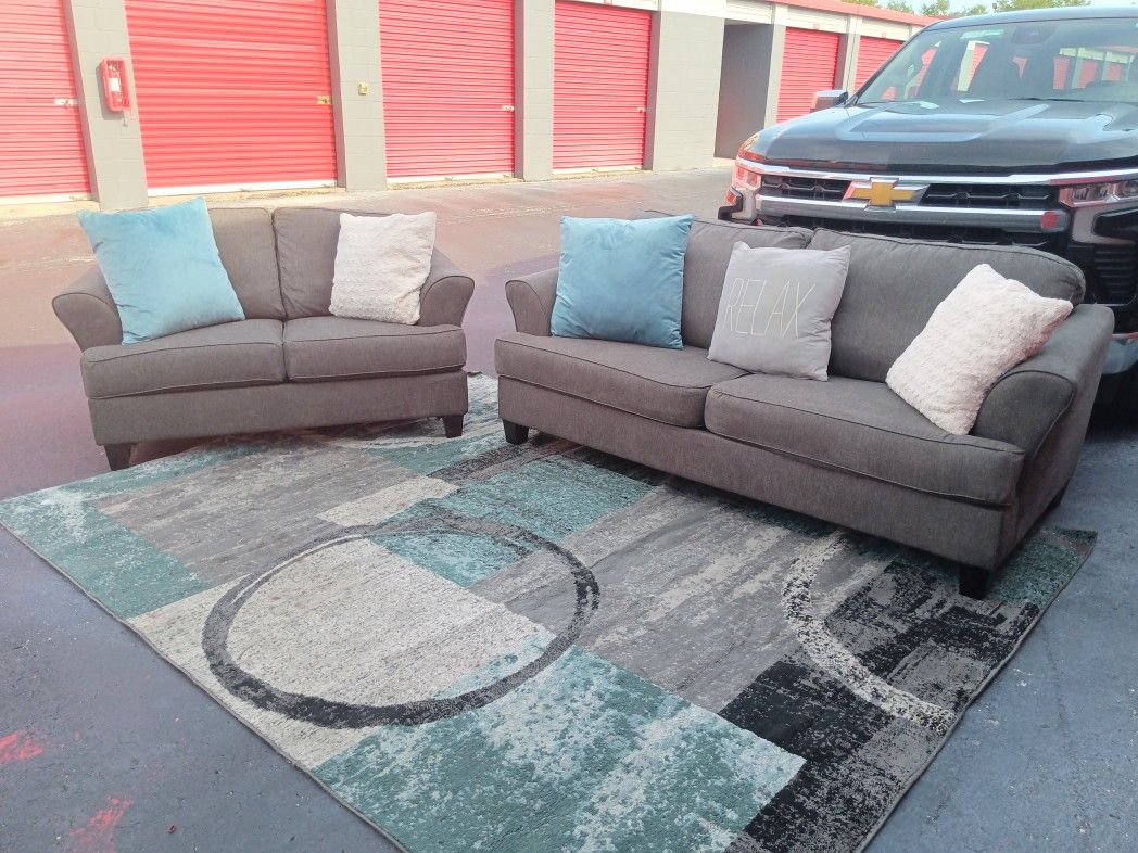 Gray Couch Loveseat Set
