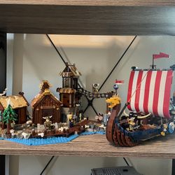 Lego Viking Village 21343 And 3 In 1 Viking Ship 31132 Combo Used No Instructions