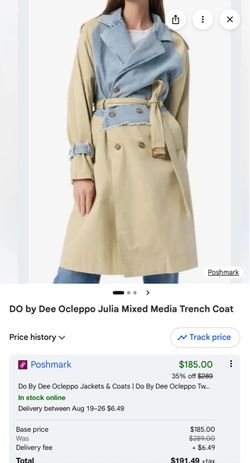 DO by Dee Ocleppo Julia Mixed Media Trench Coat