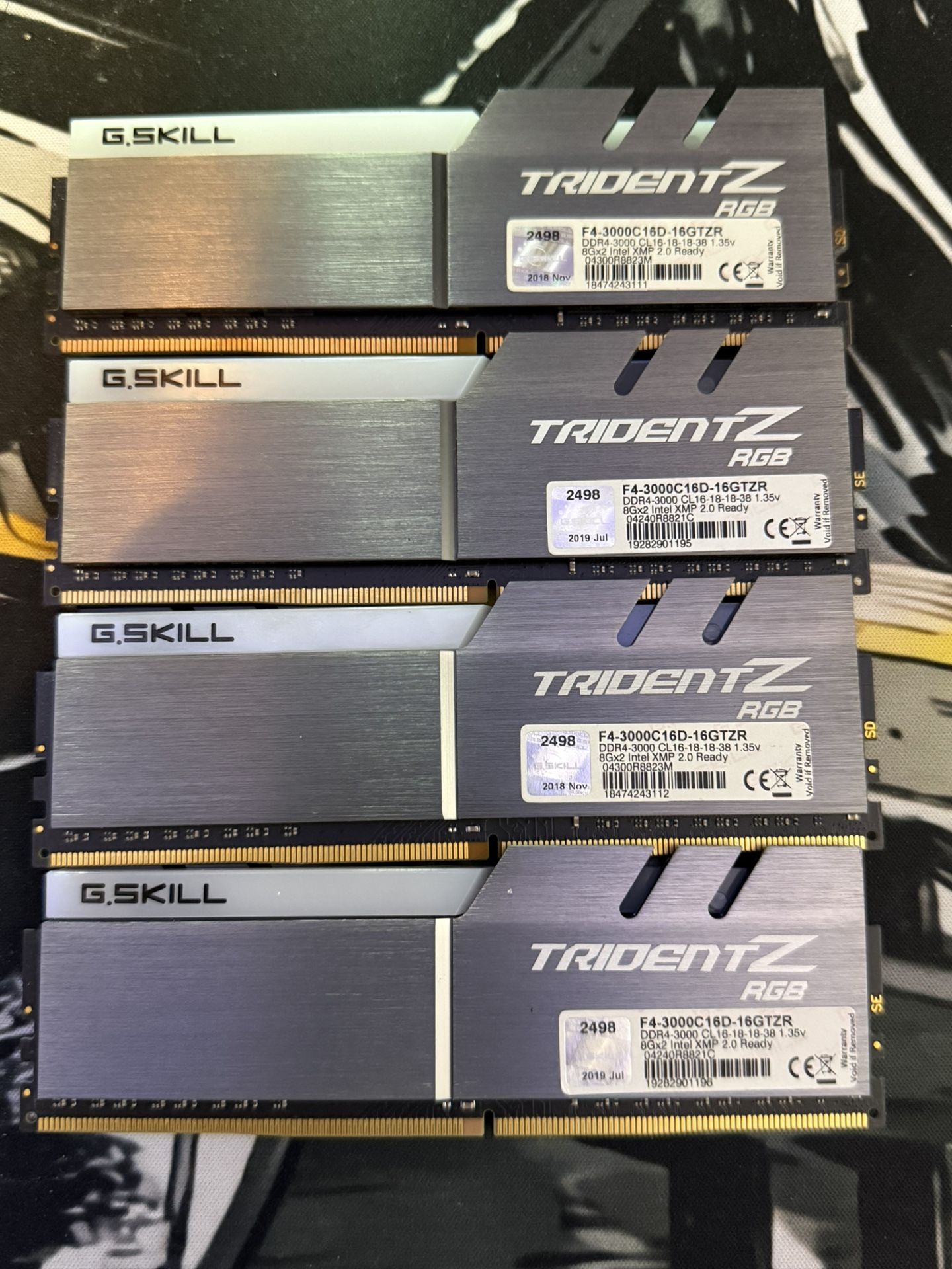 G.SKILL Trident Z RGB Series DDR4 RAM (XMP) 16GB (2x8GB) 3000MT/s