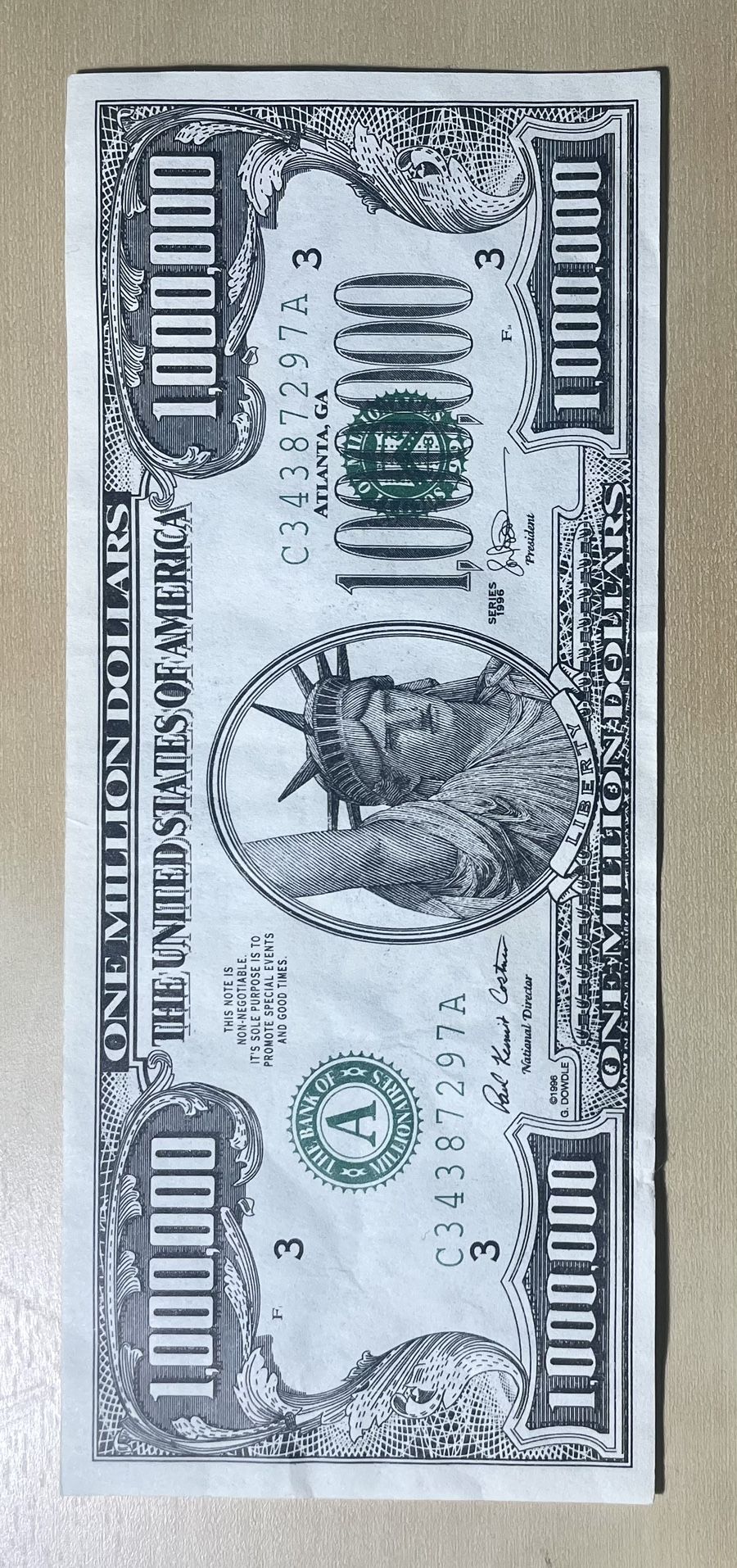 $1,000,000 Bill (novelty)