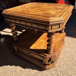 Vintage Single Drawer Accent Table