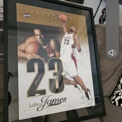 Lebron James Rookie Signed Piece Uda