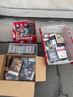 Selling dvd / vhs / cd lot