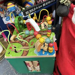 Educational  Battat Wooden Activity Cube 